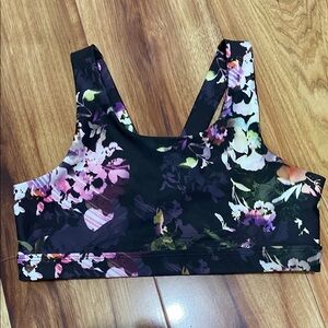 Old Navy Floral Sports Bra - Black and Pink